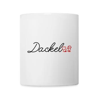 Herz Hund Linienkunst - Tasse - Weiß - Vorne