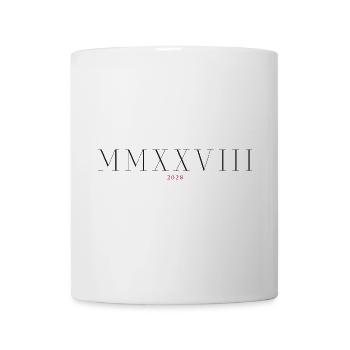 Chiffre romain Année de naissance Fait en 2028 - Mug blanc - blanc - Devant