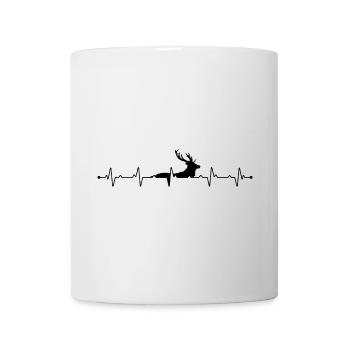 Cerf battement de cœur - Mug blanc - blanc - Devant
