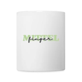 Mittefinger, Stinkefinger, find ich doof - Tasse - Weiß - Vorne