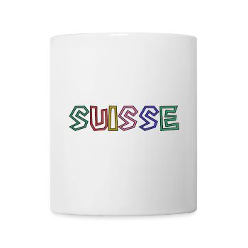 SCHWEIZ. HUMOR. LAND. FLAGGE. GENF. LAUSANNE - Tasse - Weiß - Vorne