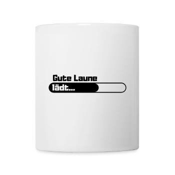 Gute Laune lädt - Tasse - Weiß - Vorne