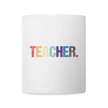 Colorful TEACHER design - Mug - white - Front