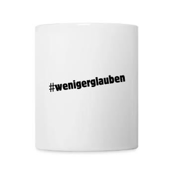 #wenigerglauben - Mug blanc - blanc - Devant