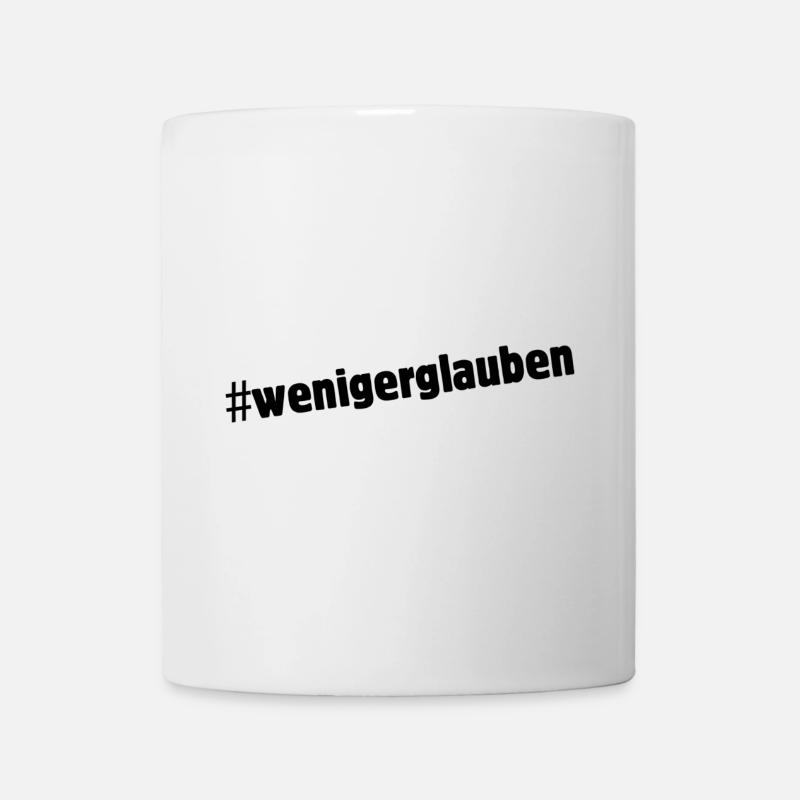 #wenigerglauben - Mug blanc - blanc