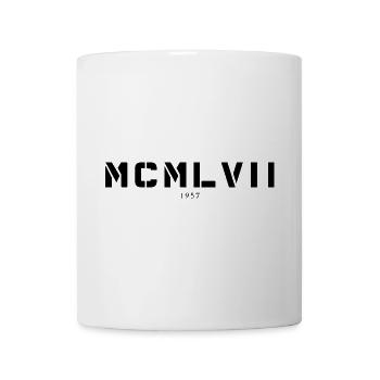 Roman numeral year of birth Made in 1957 - Mug - white - Front
