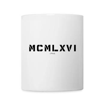 Römische Zahl Geburtsjahr Made in 1966 - Tasse - Weiß - Vorne
