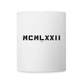 Roman numeral year of birth Made in 1972 - Mug - white - Front