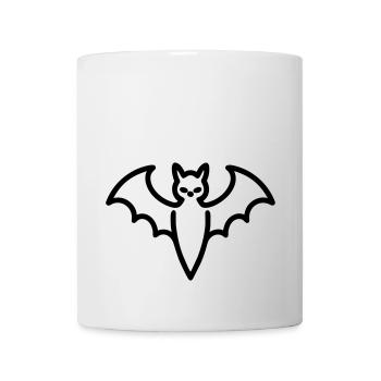 Contour de chauve-souris mystique pour Halloween - Mug blanc - blanc - Devant