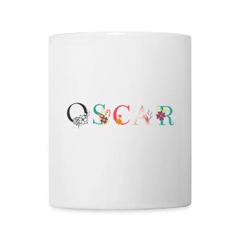 OSCAR Name Art With Flowers Embroidered - Mug - white - Front