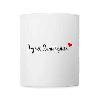 1. 1 Jahr. 1. JUBILÄUM. 1-JÄHRIGES JUBILÄUM - Tasse - Weiß - Vorne
