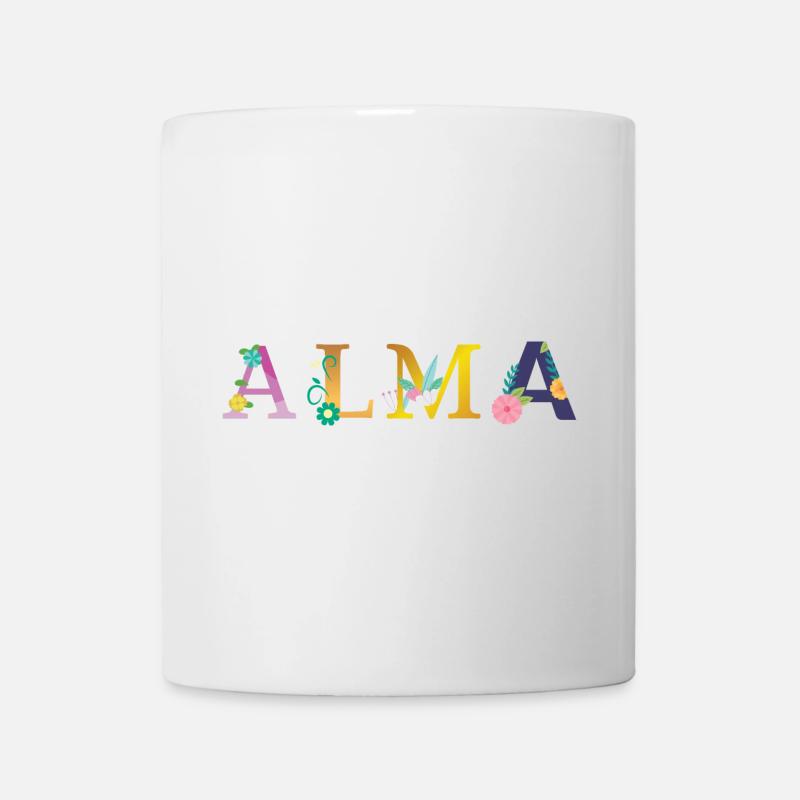 Le nom de l’ALMA est fleuri - Mug blanc - blanc