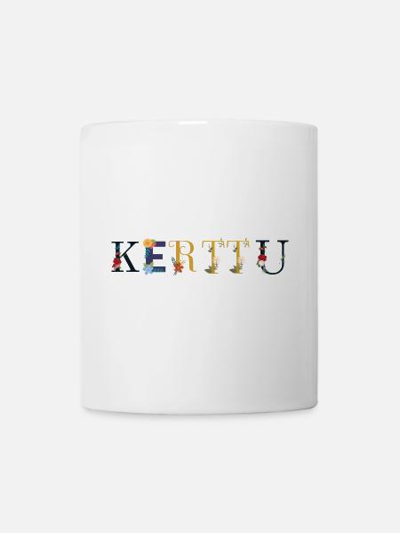 KERTTU name decorated with flowers - Mug - white
