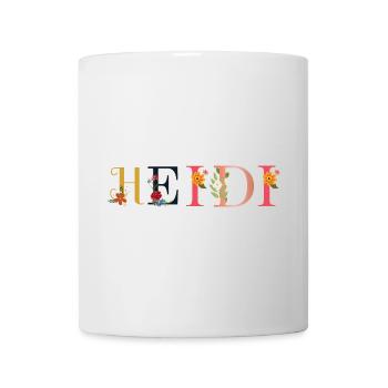 Nom HEIDI décoré de fleurs - Mug blanc - blanc - Devant