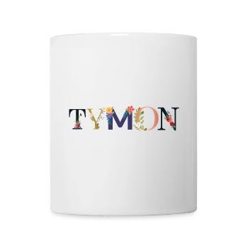 TYMON name adorned with flowers - Mug - white - Front