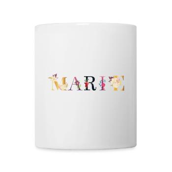 MARIE name decorated with flowers - Mug - white - Front