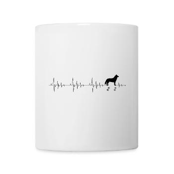 Herzschlag Hund - Tasse - Weiß - Vorne
