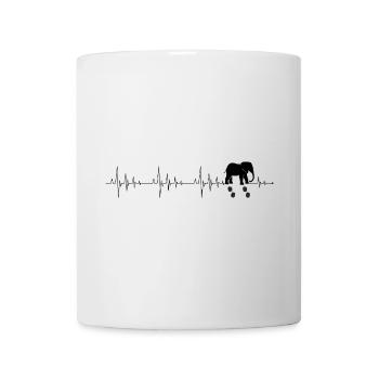 Herzschlag Elefant - Tasse - Weiß - Vorne