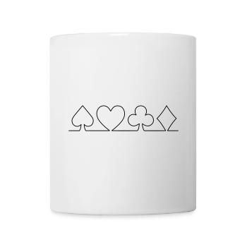 Conception de carte minimaliste | monochrome - Mug blanc - blanc - Devant