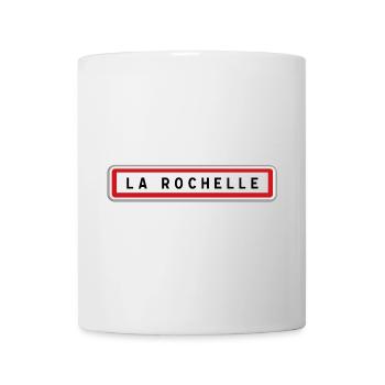 Panneau d'entrée de ville de La Rochelle, Charente - Mug blanc - blanc - Devant
