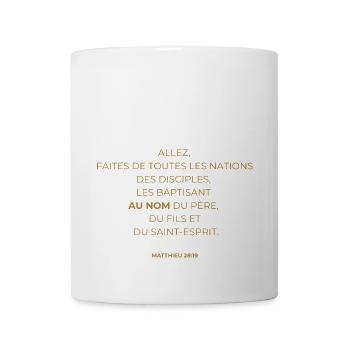 MATTHIEU 28 : 19 - VERSET DE LA BIBLE - Couleur or - Mug blanc - blanc - Devant