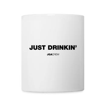 JGA: Just drinkin’ (Jungesellenabschied) - Tasse - Weiß - Vorne