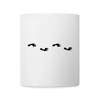 Empreintes de pas - Mug blanc - blanc - Devant