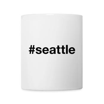 SEATTLE Hashtag Grunge - Mug - white - Front