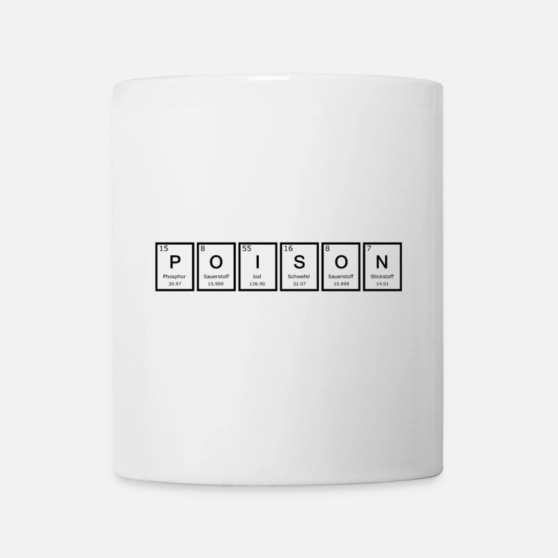 Tableau périodique des éléments POISON cadeau noir - Mug blanc - blanc