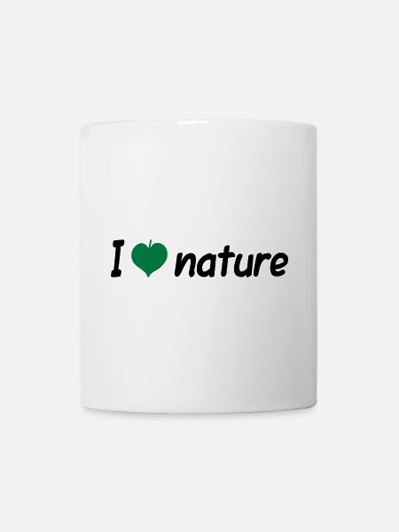 ★ Design colors can be changed ★ I love nature (sheet) - Mug - white