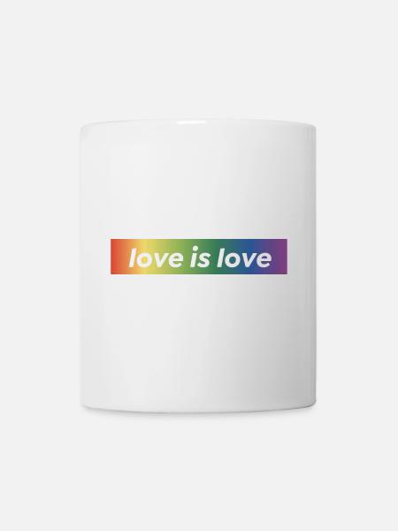 LOVE IS LOVE - Mug blanc - blanc
