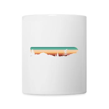Sunset Mountain Bike Silhouette - Mug - white - Front