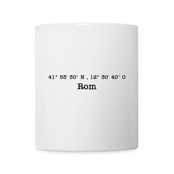 Coordonnées Rome - Mug blanc - blanc - Devant