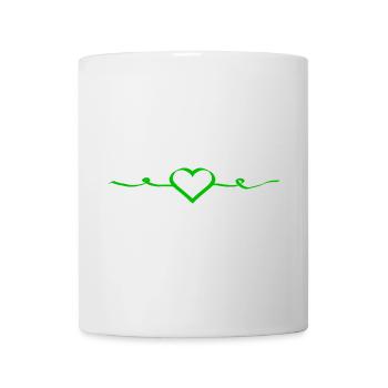 Cœur vert vert - Mug blanc - blanc - Devant
