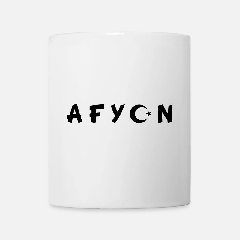 Drapeau de la Turquie Afyon - Mug blanc - blanc