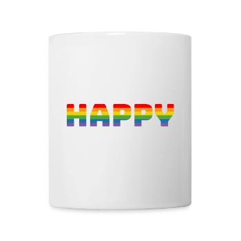 T-shirt arc-en-ciel Pride Happy | LGBT lgbtqi queer - Mug blanc - blanc - Devant