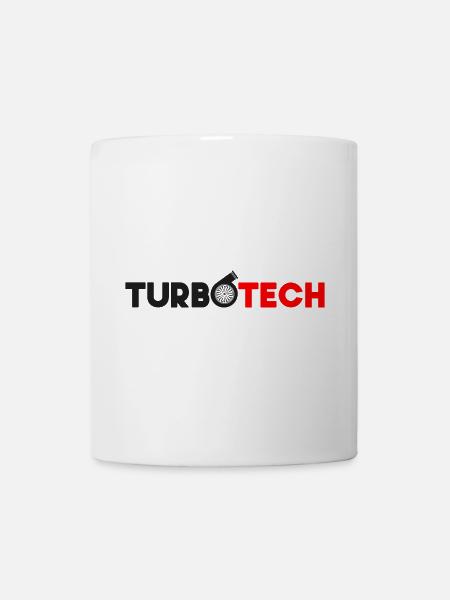 Turbotech - Red & Black Turbo-Charger - Mug - white