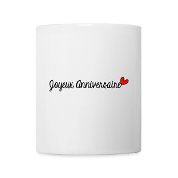 20. 20 ANS. 20e ANNIVERSAIRE. ANNIVERSAIRE 20 ANS. - Mug blanc - blanc - Devant