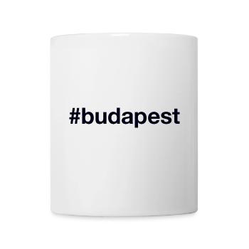 BUDAPEST Hashtag - Tasse - Weiß - Vorne
