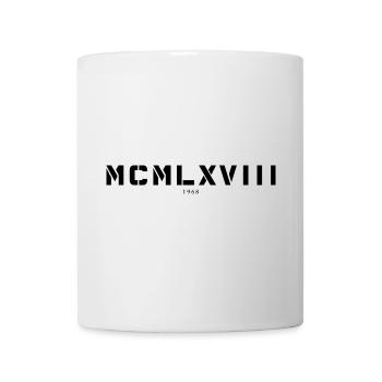 Chiffres romains année de naissance Fabriqué en 1968 - Mug blanc - blanc - Devant