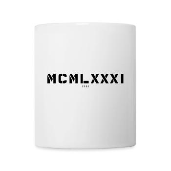 Roman numeral year of birth Made in 1981 - Mug - white - Front