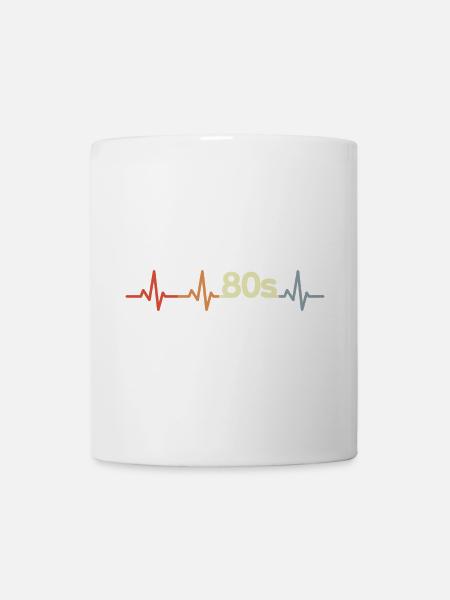80er Jahre EKG - Tasse - Weiß
