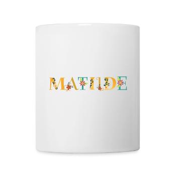 MATILDE Name Art With Flowers Embroidered - Mug - white - Front