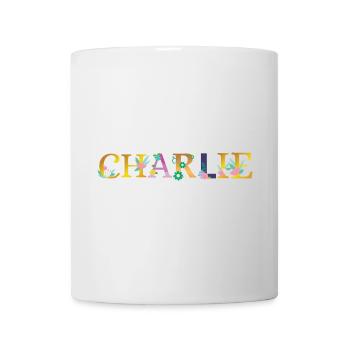 CHARLIE name adorned with flowers - Mug - white - Front