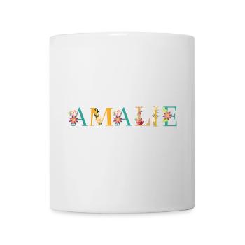 AMALIE name adorned with flowers - Mug - white - Front