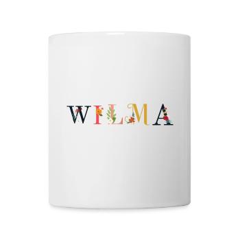 WILMA name decorated with flowers - Mug - white - Front