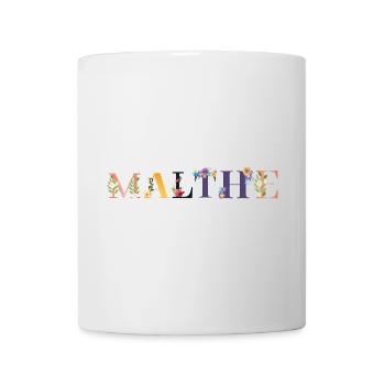 MALTHE Nom Orné De Fleurs - Mug blanc - blanc - Devant