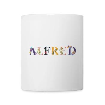 ALFRED Name mit Blumen geschmückt - Tasse - Weiß - Vorne