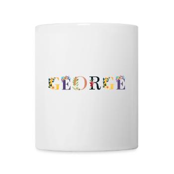 GEORGE name adorned with flowers - Mug - white - Front