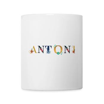 ANTONI name decorated with flowers - Mug - white - Front